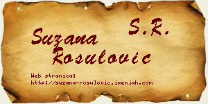 Suzana Rošulović vizit kartica
